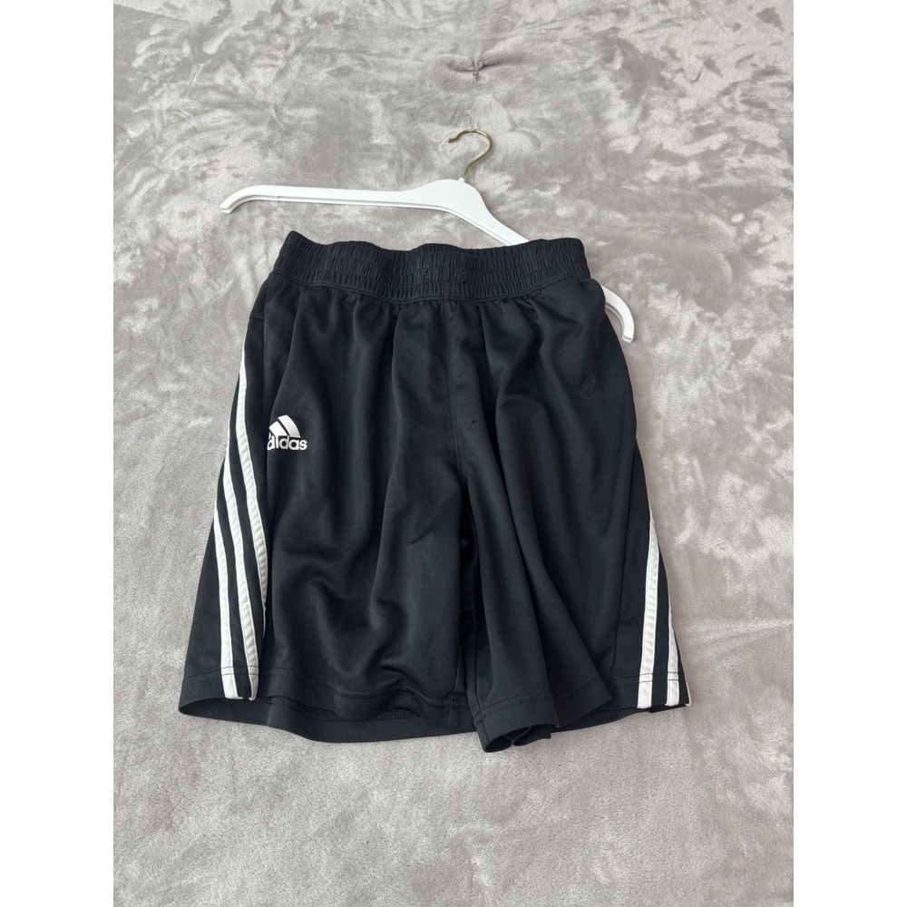 Adidas Mens Aeroready 3-Stripe Mesh Athletic Shorts Black White 1505